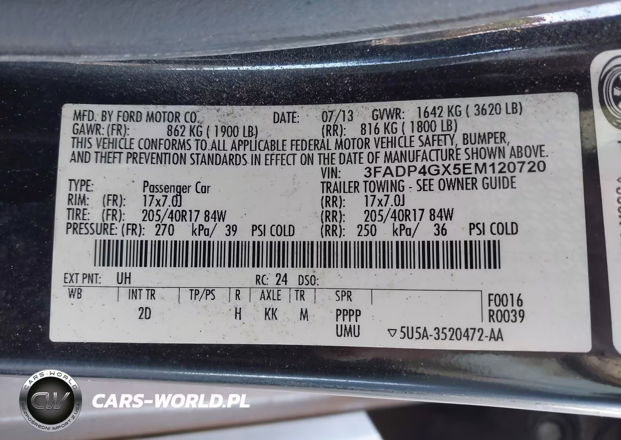 2014 Ford Fiesta St VIN:3FADP4GX5EM120720 - 9
