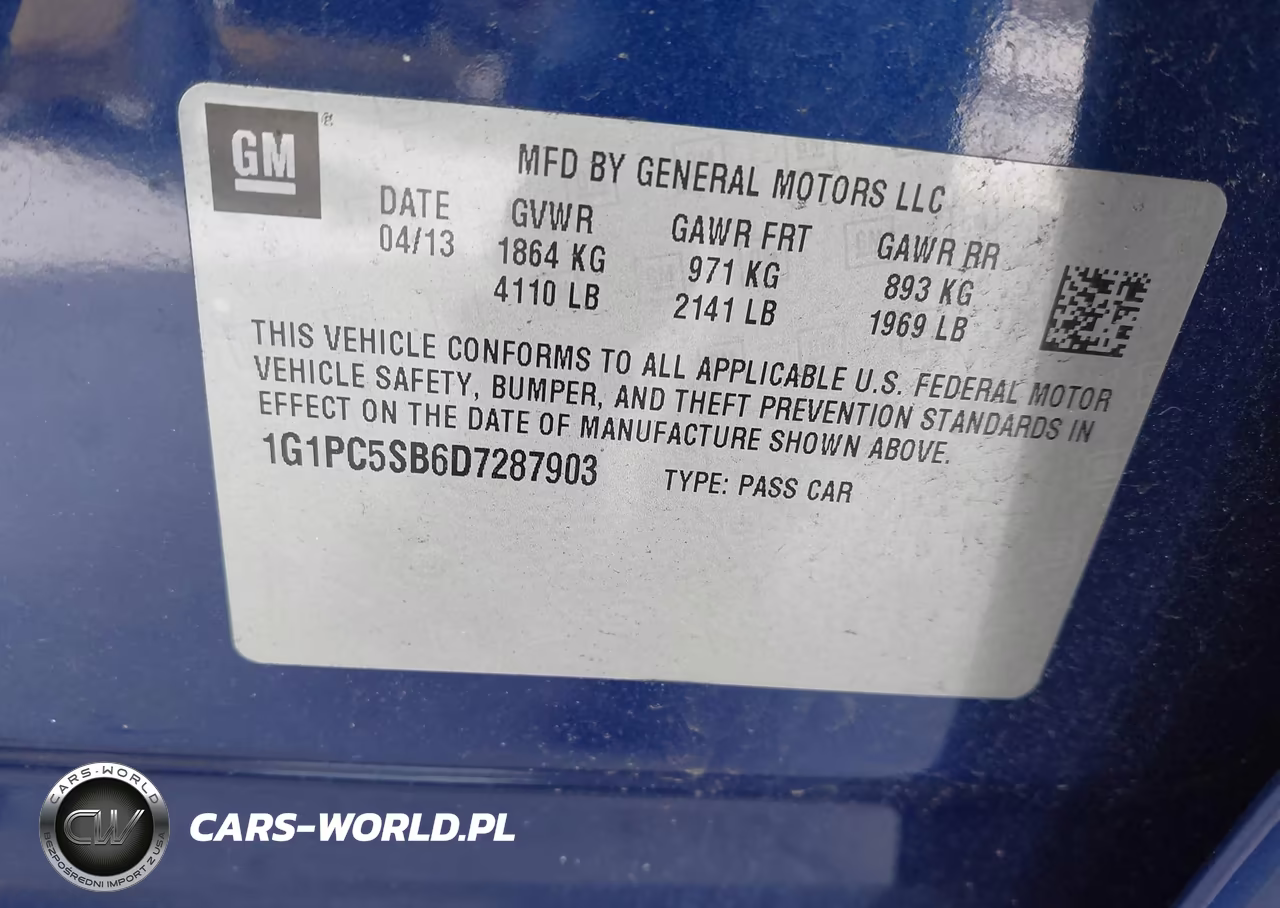 2013 Chevrolet Cruze 1Lt Auto VIN:1G1PC5SB6D7287903 - 9