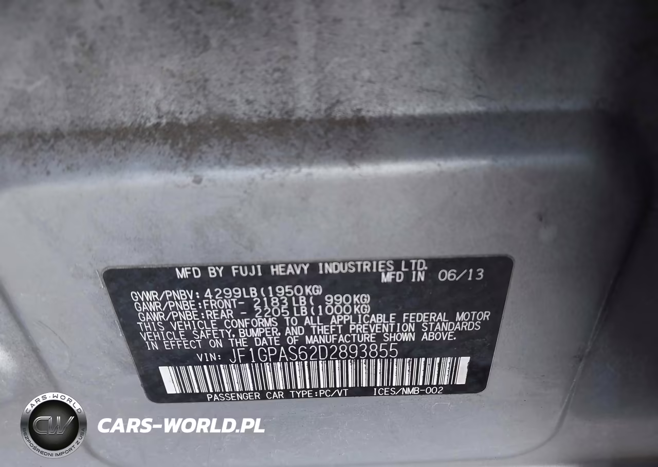2013 Subaru Impreza 2.0I Sport Limited VIN:JF1GPAS62D2893855 - 9