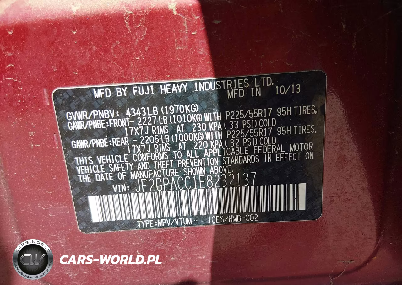 2014 Subaru Xv Crosstrek 2.0I Premium VIN:JF2GPACC1E8232137 - 17