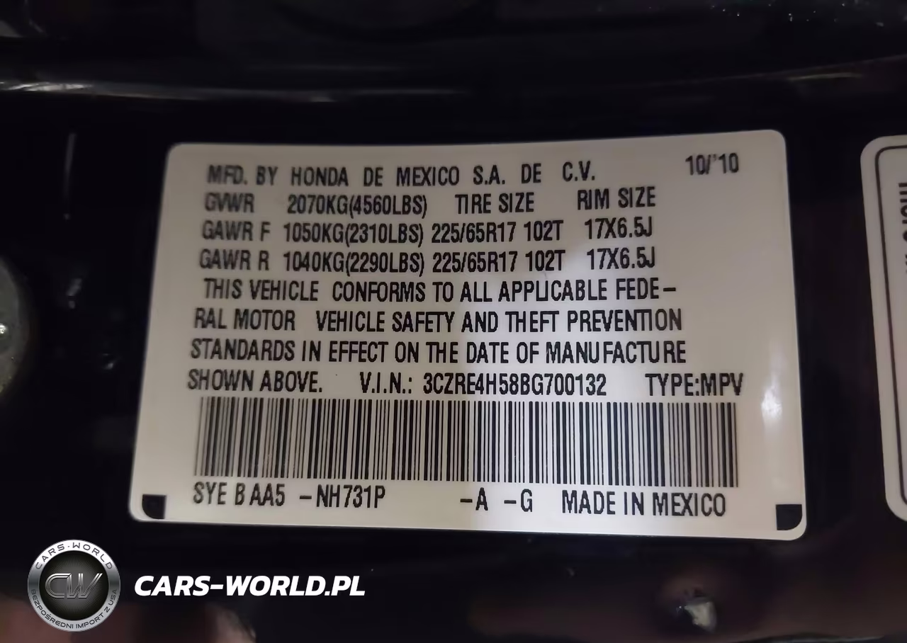 2011 Honda Cr-V Ex VIN:3CZRE4H58BG700132 - 9