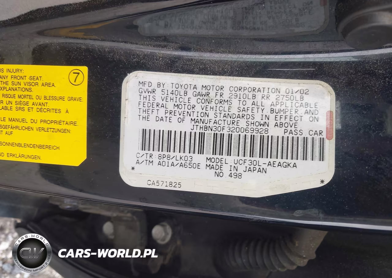 2002 Lexus Ls 430 VIN:JTHBN30F320069928 - 9
