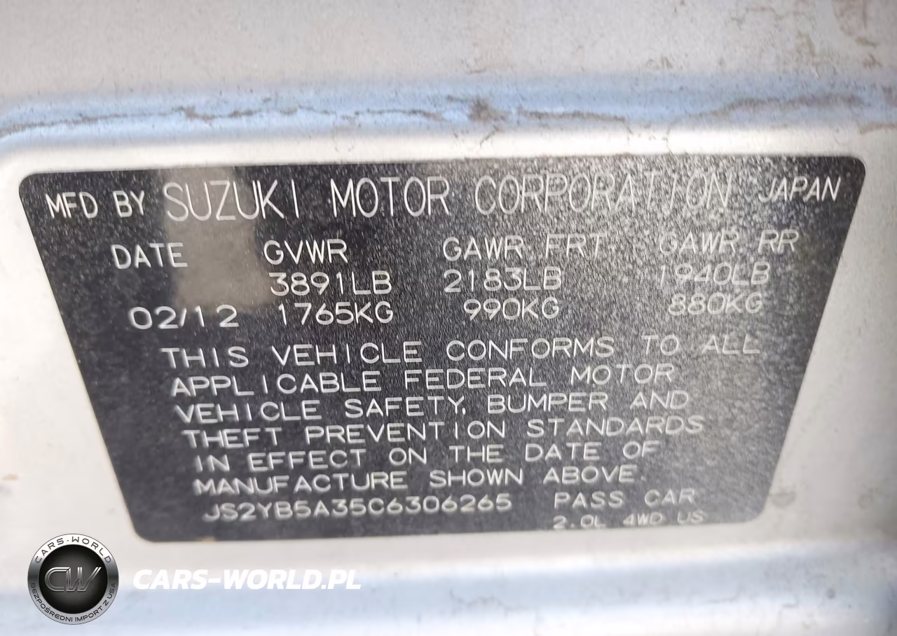 2012 Suzuki Sx4 Premium-Tech Valu Pkg (Nav) VIN:JS2YB5A35C6306265 - 9