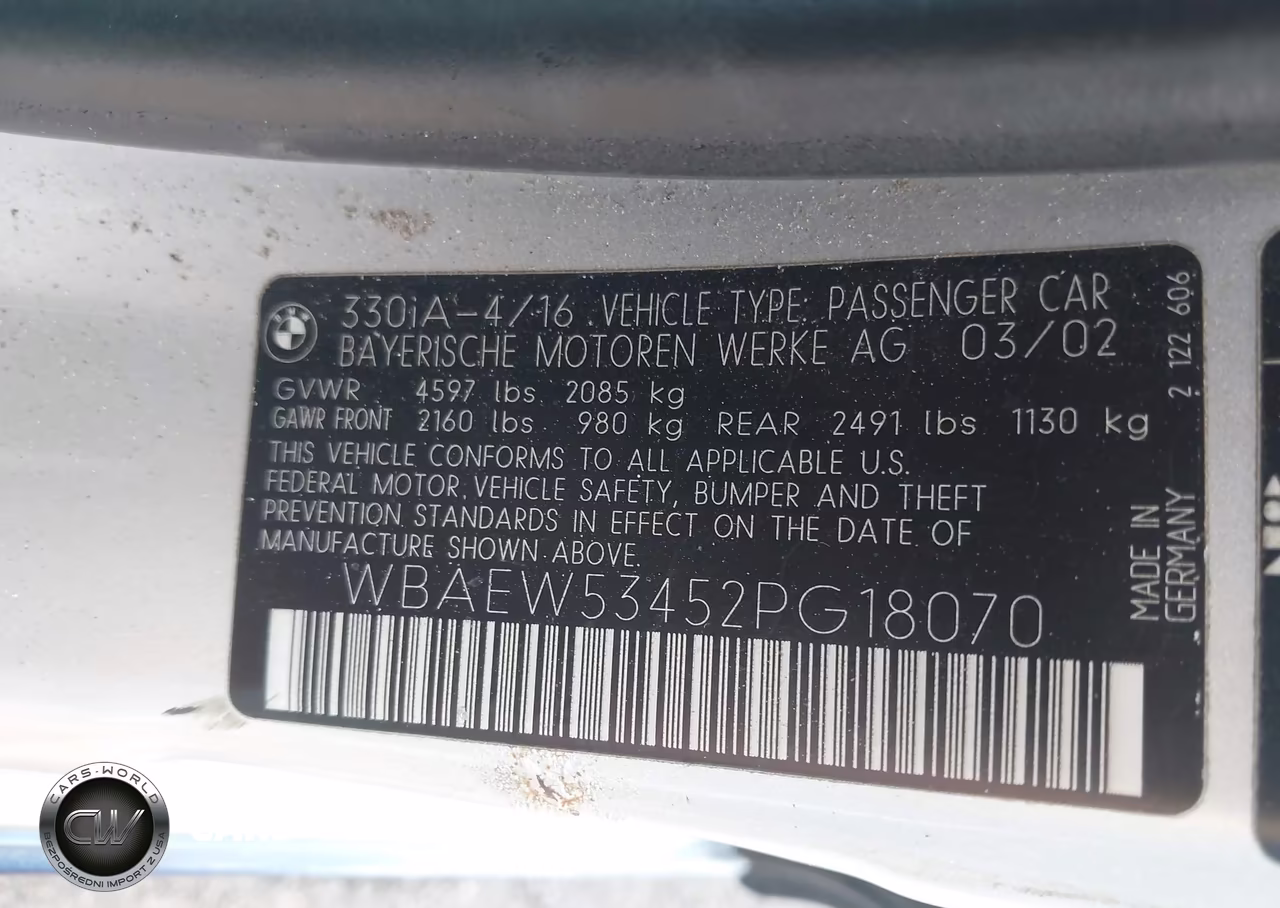 2002 BMW 330Xi VIN:WBAEW53452PG18070 - 9