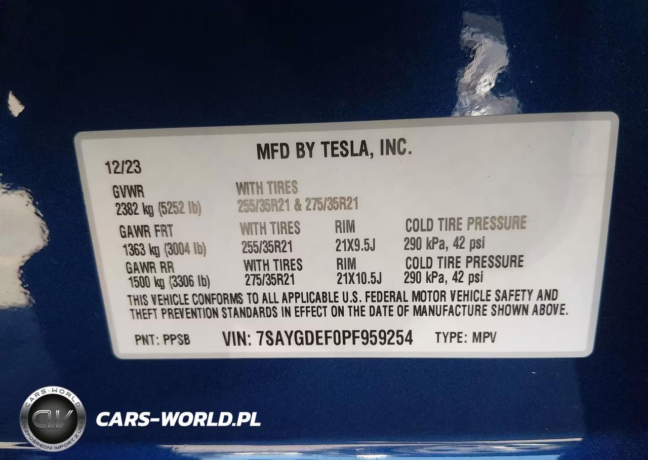 2023 Tesla Model Y Performance Dual Motor All-Wheel Drive VIN:7SAYGDEF0PF959254 - 9