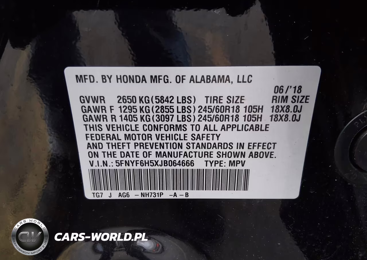 2018 Honda Pilot Ex-L VIN:5FNYF6H5XJB064666 - 9