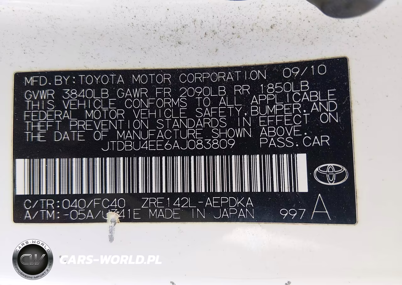 2010 Toyota Corolla Le VIN:JTDBU4EE6AJ083809 - 9