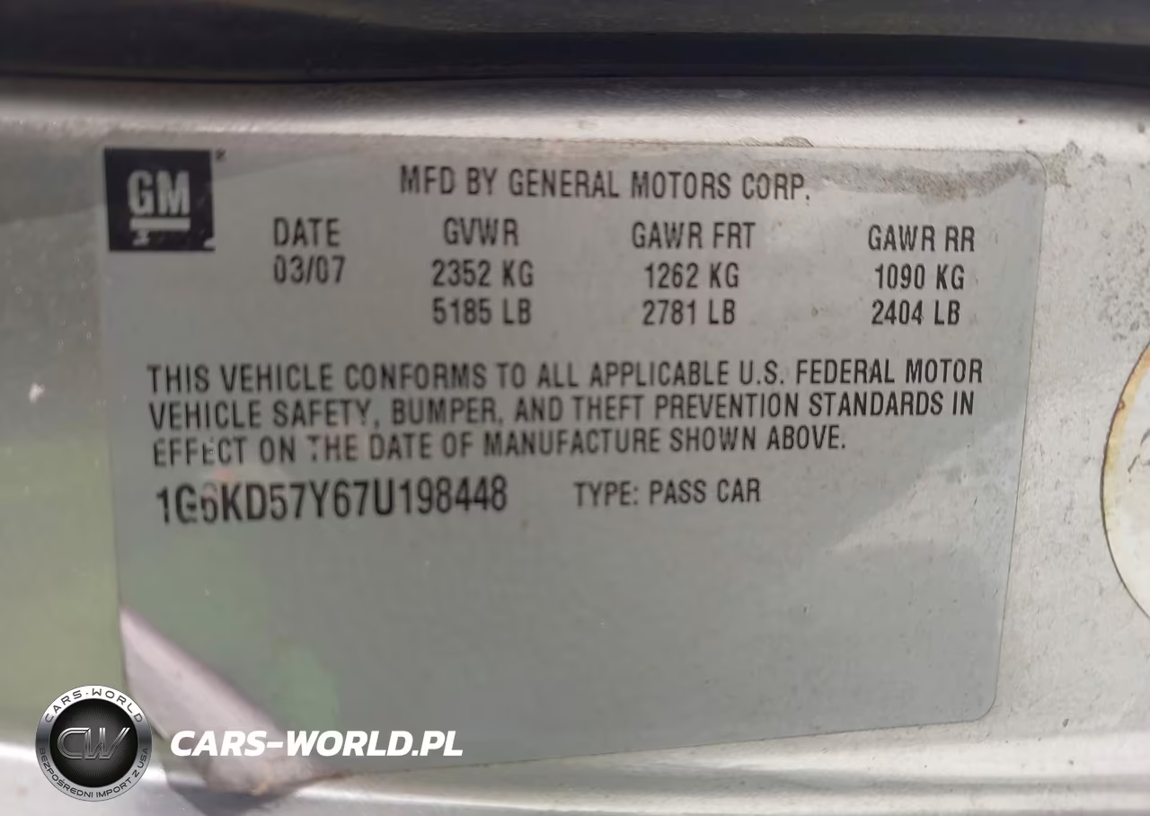 2007 Cadillac Dts Luxury I VIN:1G6KD57Y67U198448 - 9