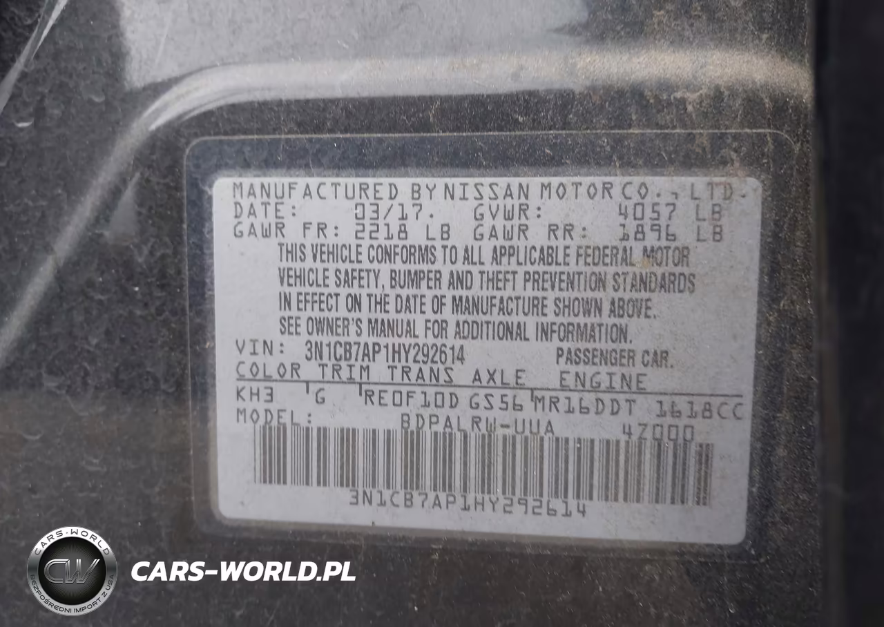 2017 Nissan Sentra Sr Turbo VIN:3N1CB7AP1HY292614 - 9