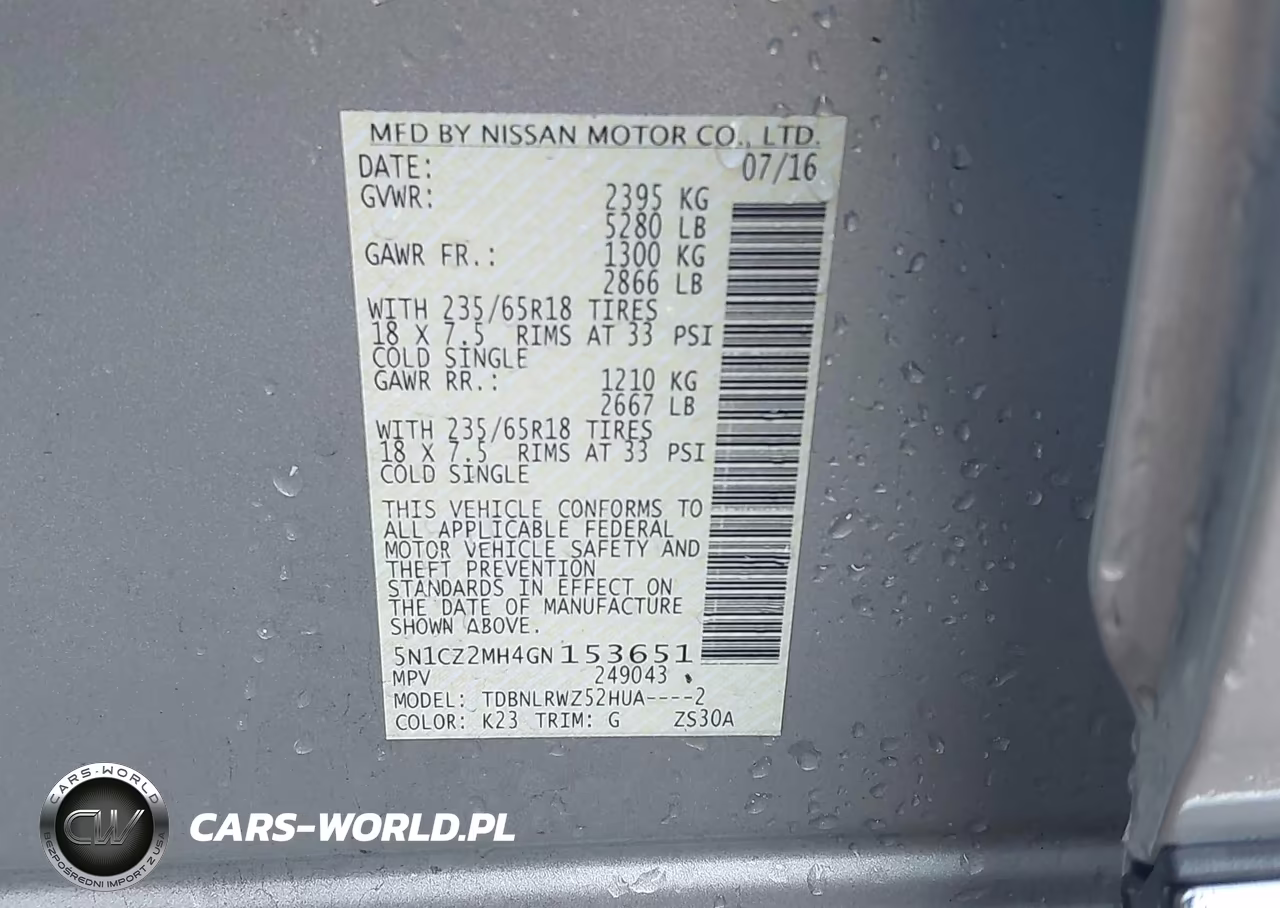 2016 Nissan Murano Hybrid Sl VIN:5N1CZ2MH4GN153651 - 9