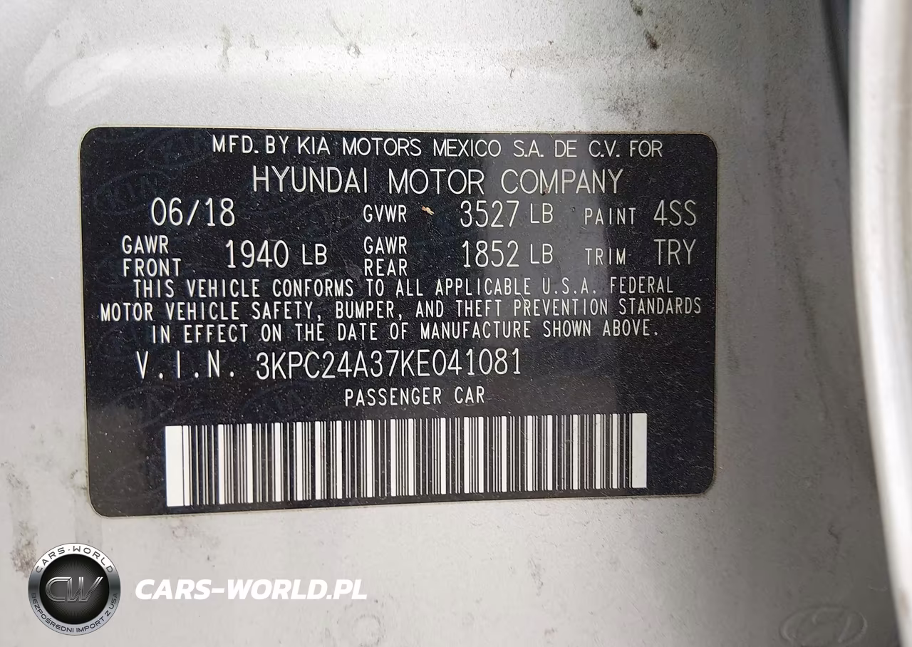 2019 Hyundai Accent Se VIN:3KPC24A37KE041081 - 9
