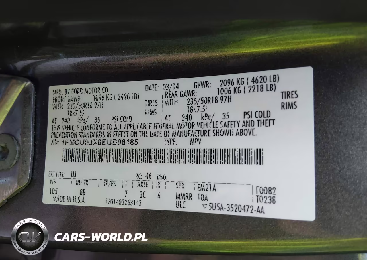 2014 Ford Escape Titanium VIN:1FMCU0JX8EUD08185 - 9