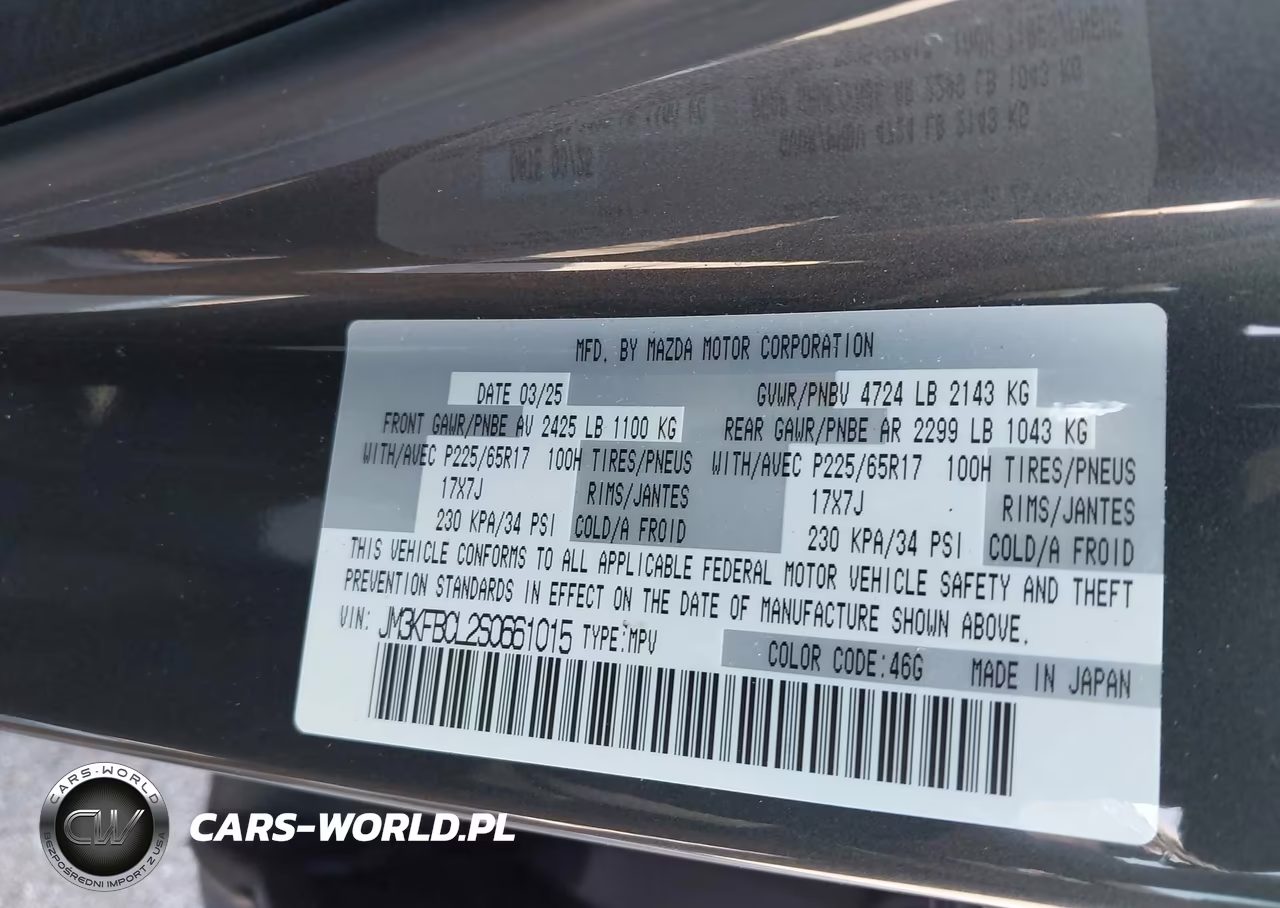 2025 Mazda Cx-5 2.5 S Preferred VIN:JM3KFBCL2S0661015 - 9