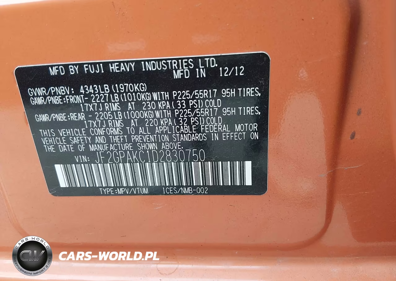 2013 Subaru Xv Crosstrek 2.0I Limited VIN:JF2GPAKC1D2830750 - 9