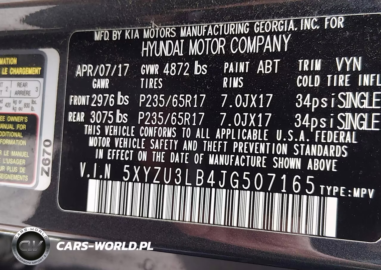 2018 Hyundai Santa Fe Sport 2.4L VIN:5XYZU3LB4JG507165 - 9