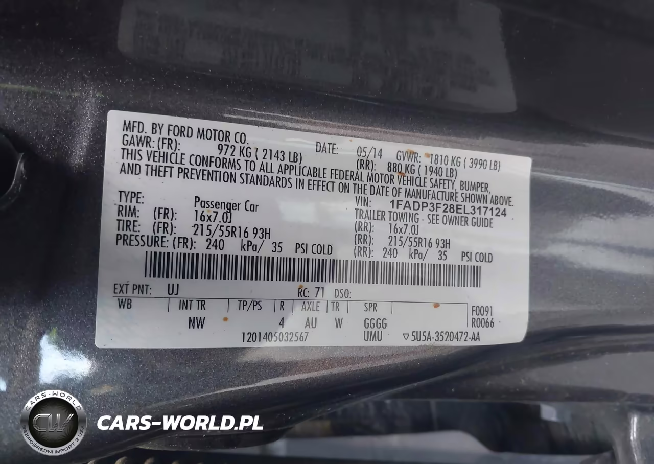 2014 Ford Focus Se VIN:1FADP3F28EL317124 - 9