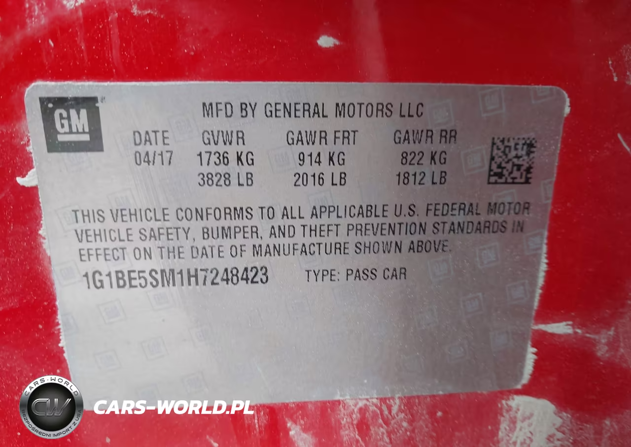 2017 Chevrolet Cruze Lt Auto VIN:1G1BE5SM1H7248423 - 9