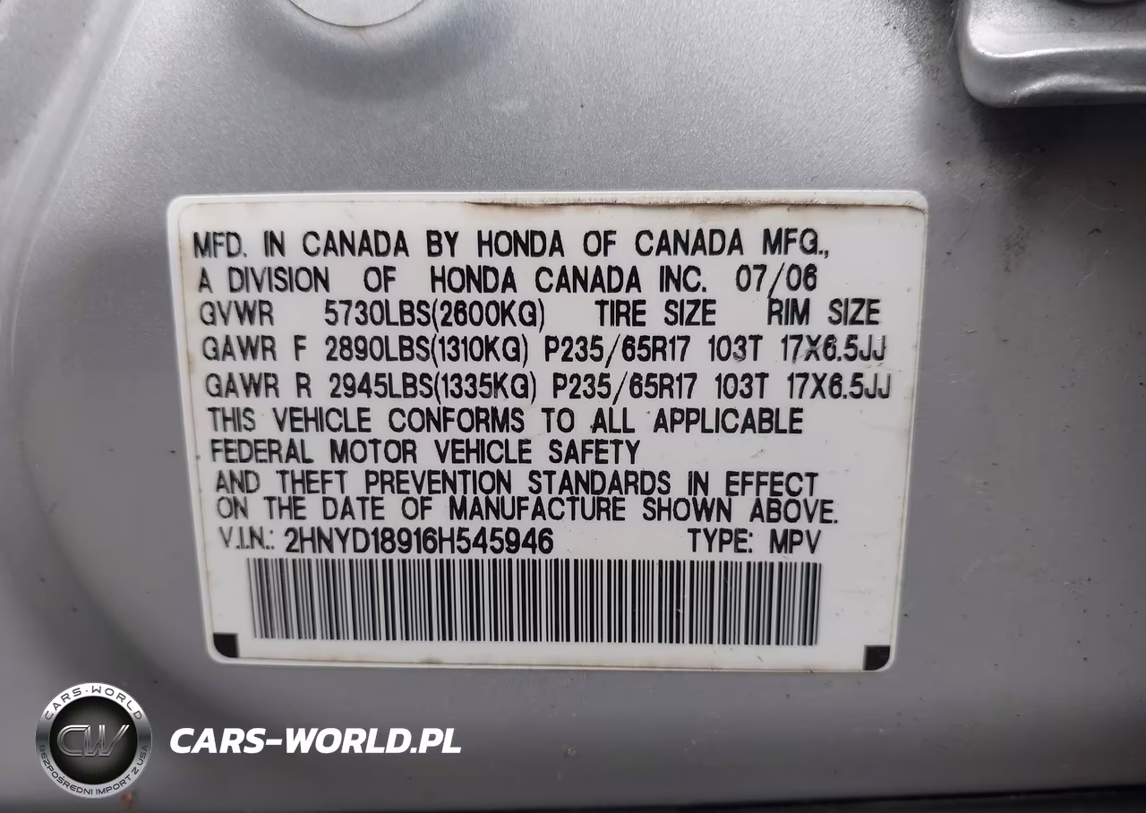 2006 Acura Mdx VIN:2HNYD18916H545946 - 9
