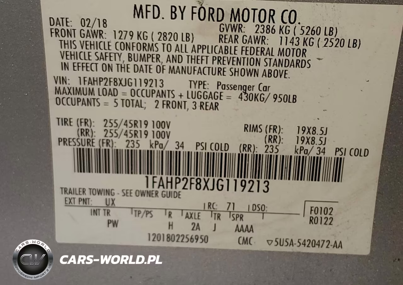 2018 Ford Taurus Limited VIN:1FAHP2F8XJG119213 - 9