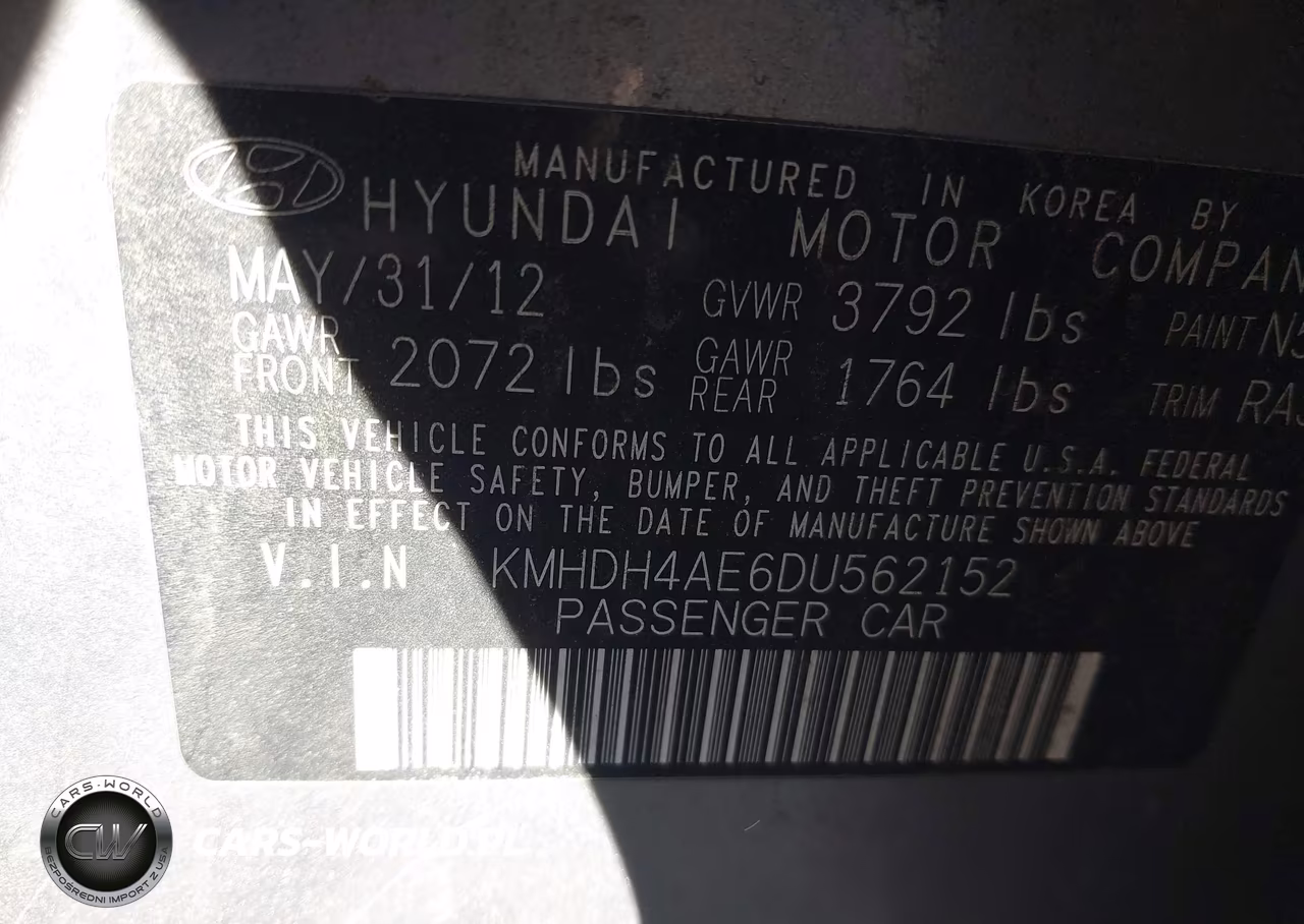 2013 Hyundai Elantra Limited VIN:KMHDH4AE6DU562152 - 9