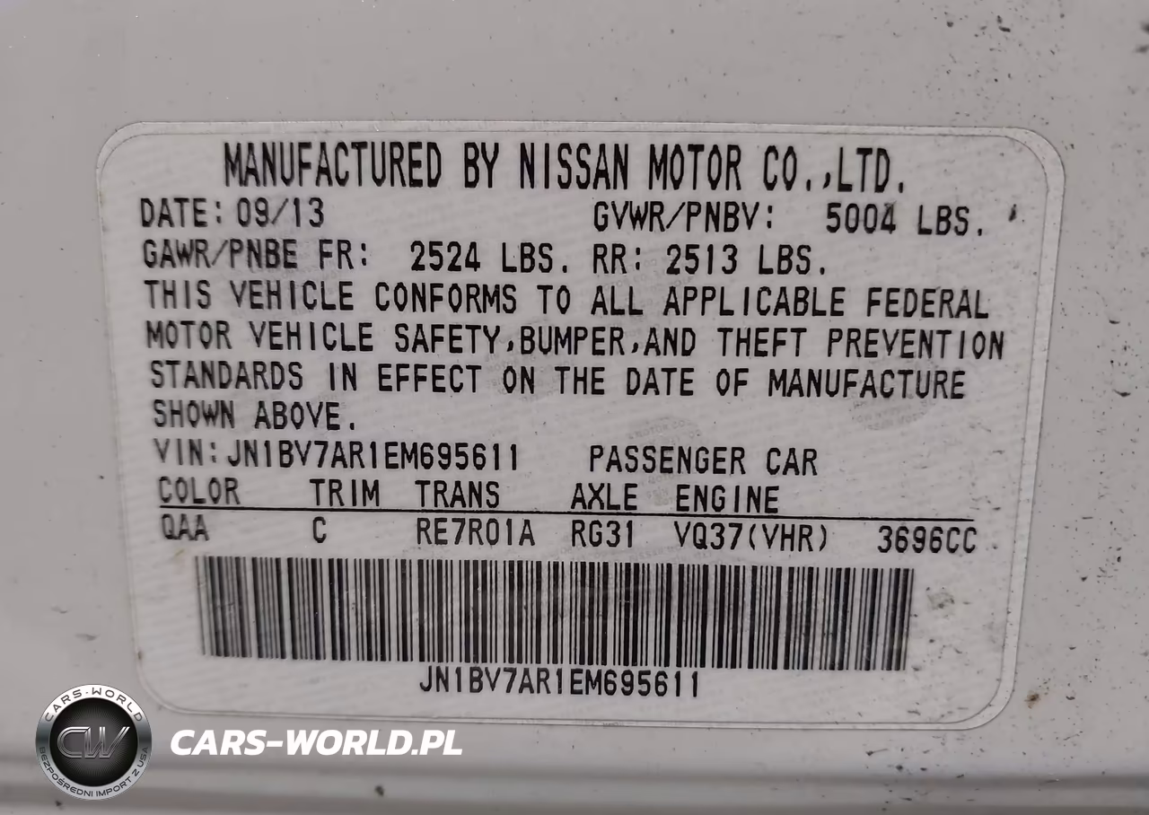 2014 Infiniti Q50 Premium VIN:JN1BV7AR1EM695611 - 9
