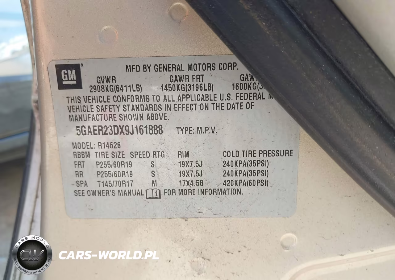 2009 Buick Enclave Cxl VIN:5GAER23DX9J161888 - 9