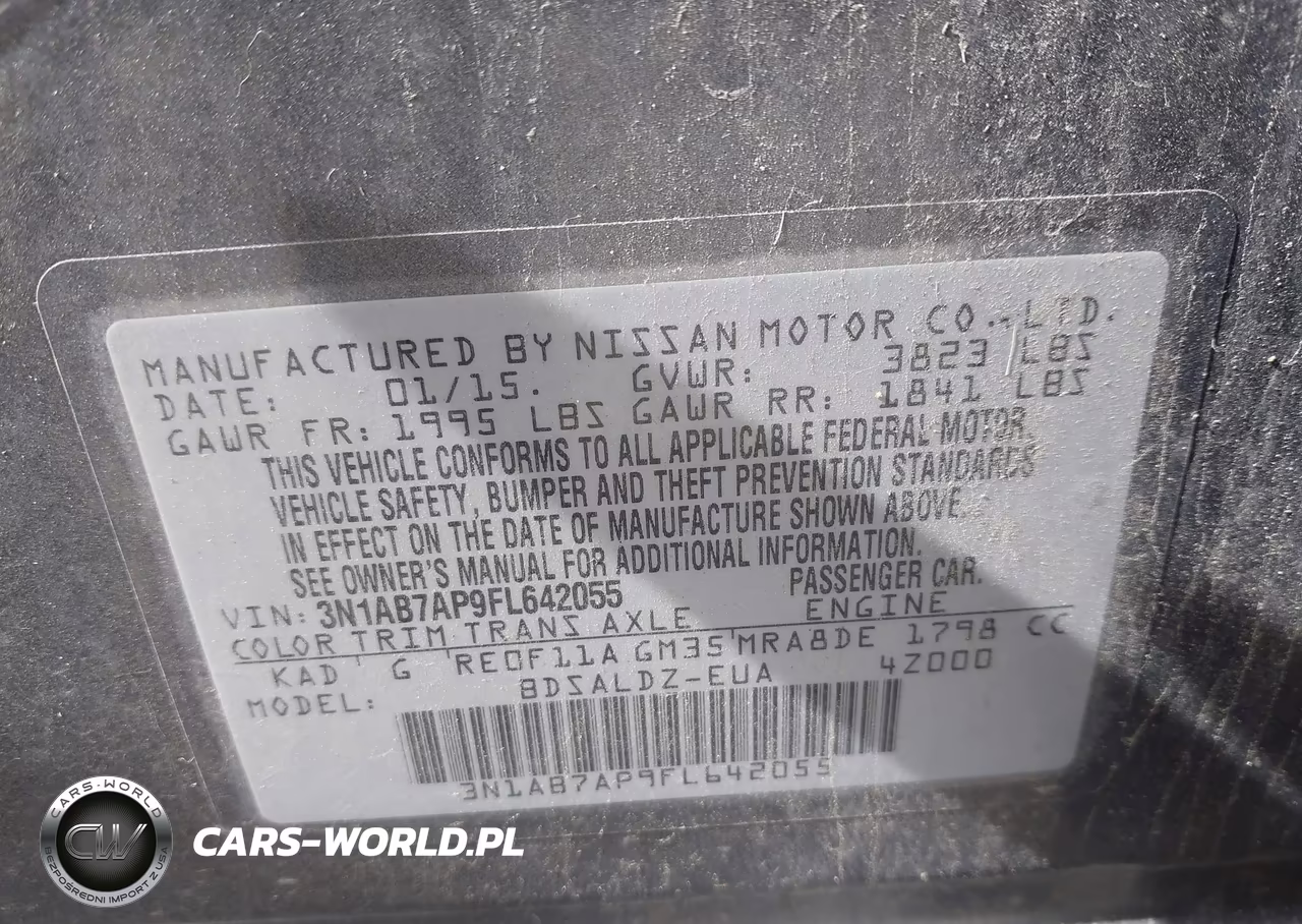 2015 Nissan Sentra Sv VIN:3N1AB7AP9FL642055 - 9