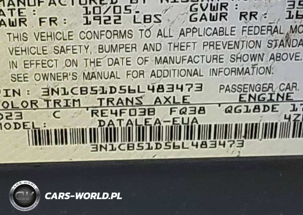 2006 Nissan Sentra 1.8S VIN:3N1CB51D56L483473 - 9