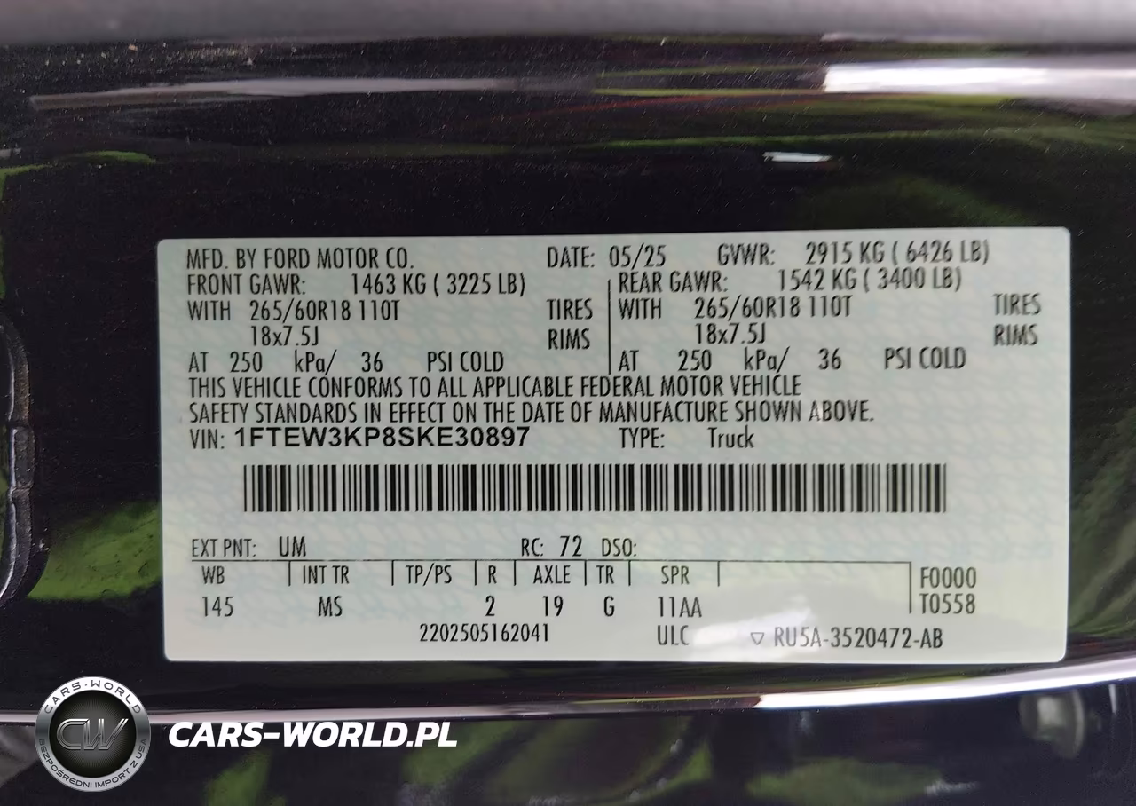 2025 Ford F-150 Xlt VIN:1FTEW3KP8SKE30897 - 9
