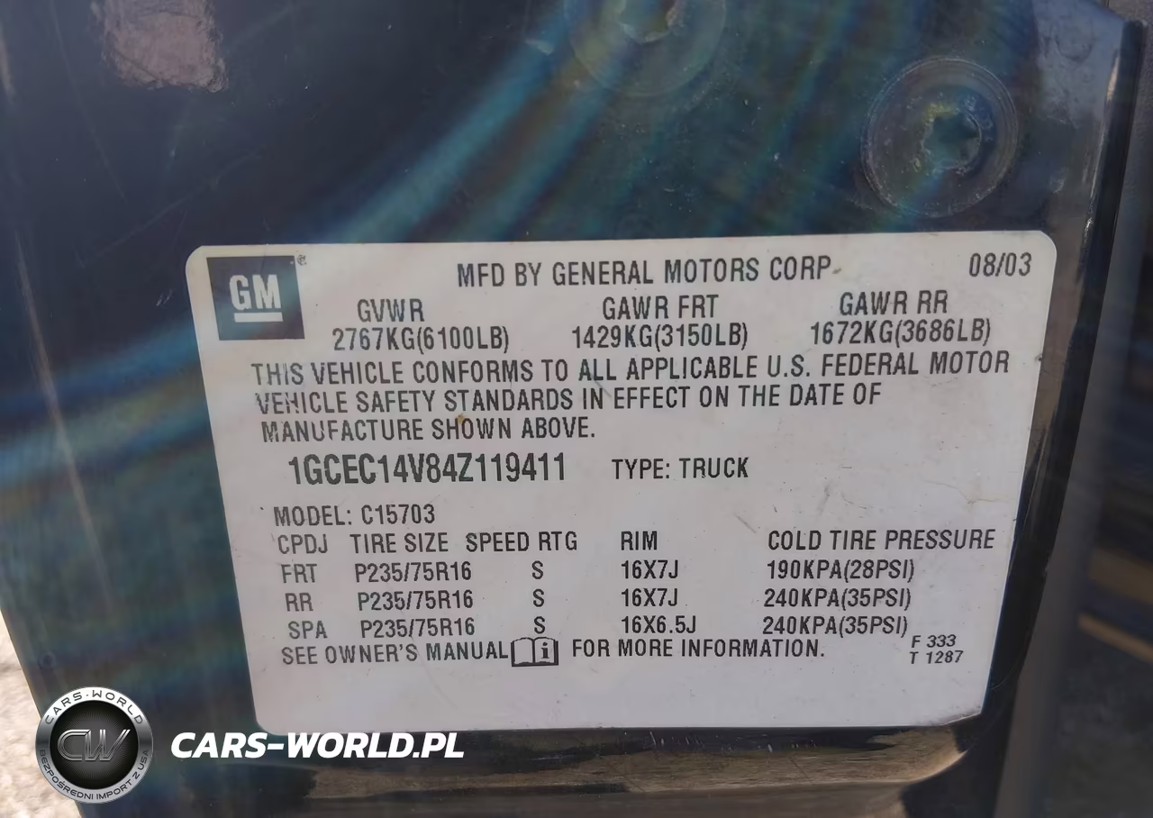 2004 Chevrolet Silverado 1500 Ls VIN:1GCEC14V84Z119411 - 9