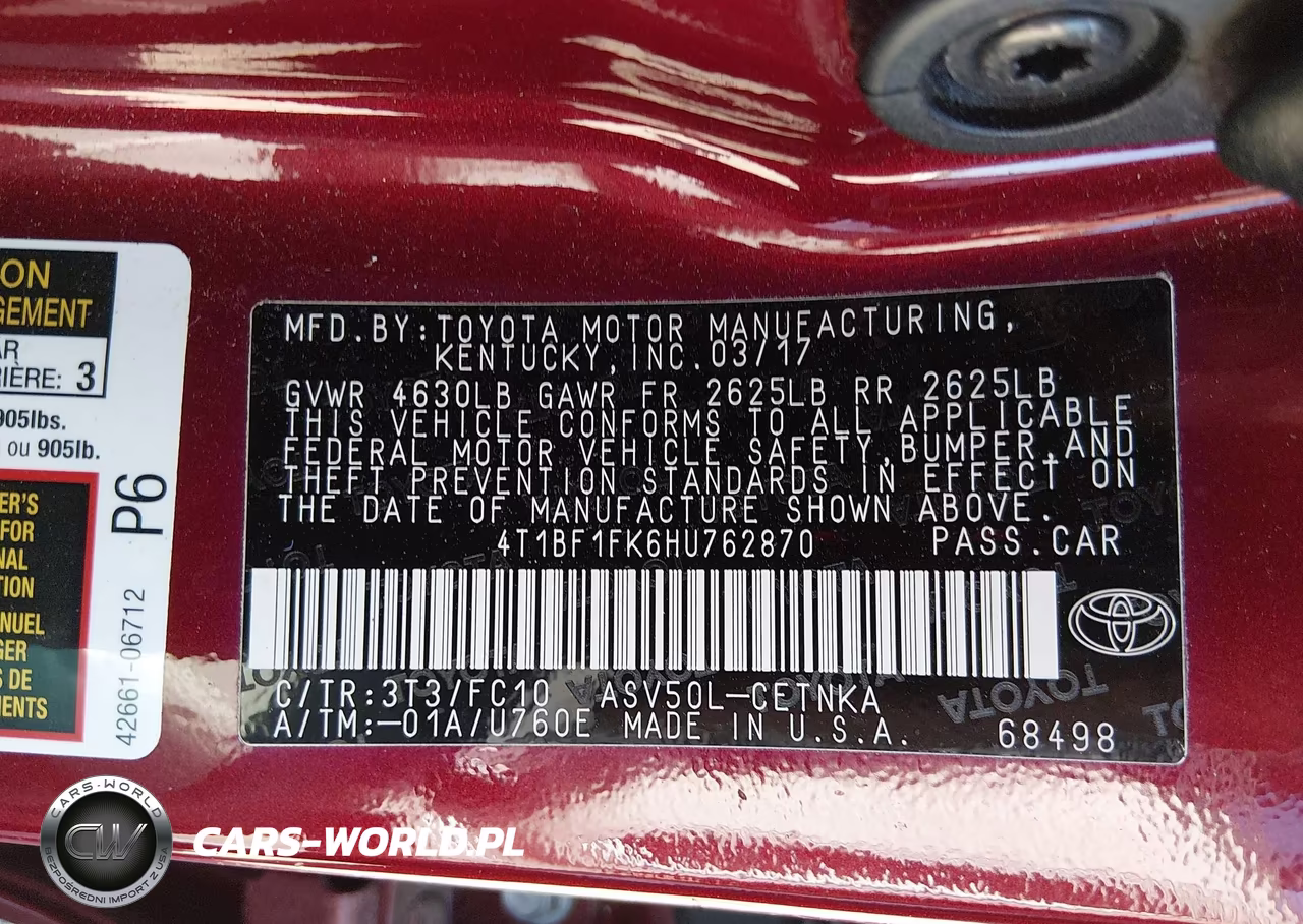 2017 Toyota Camry Le VIN:4T1BF1FK6HU762870 - 9