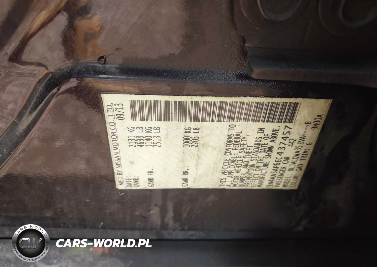 2014 Nissan Maxima 3.5 S VIN:1N4AA5AP6EC437457 - 9