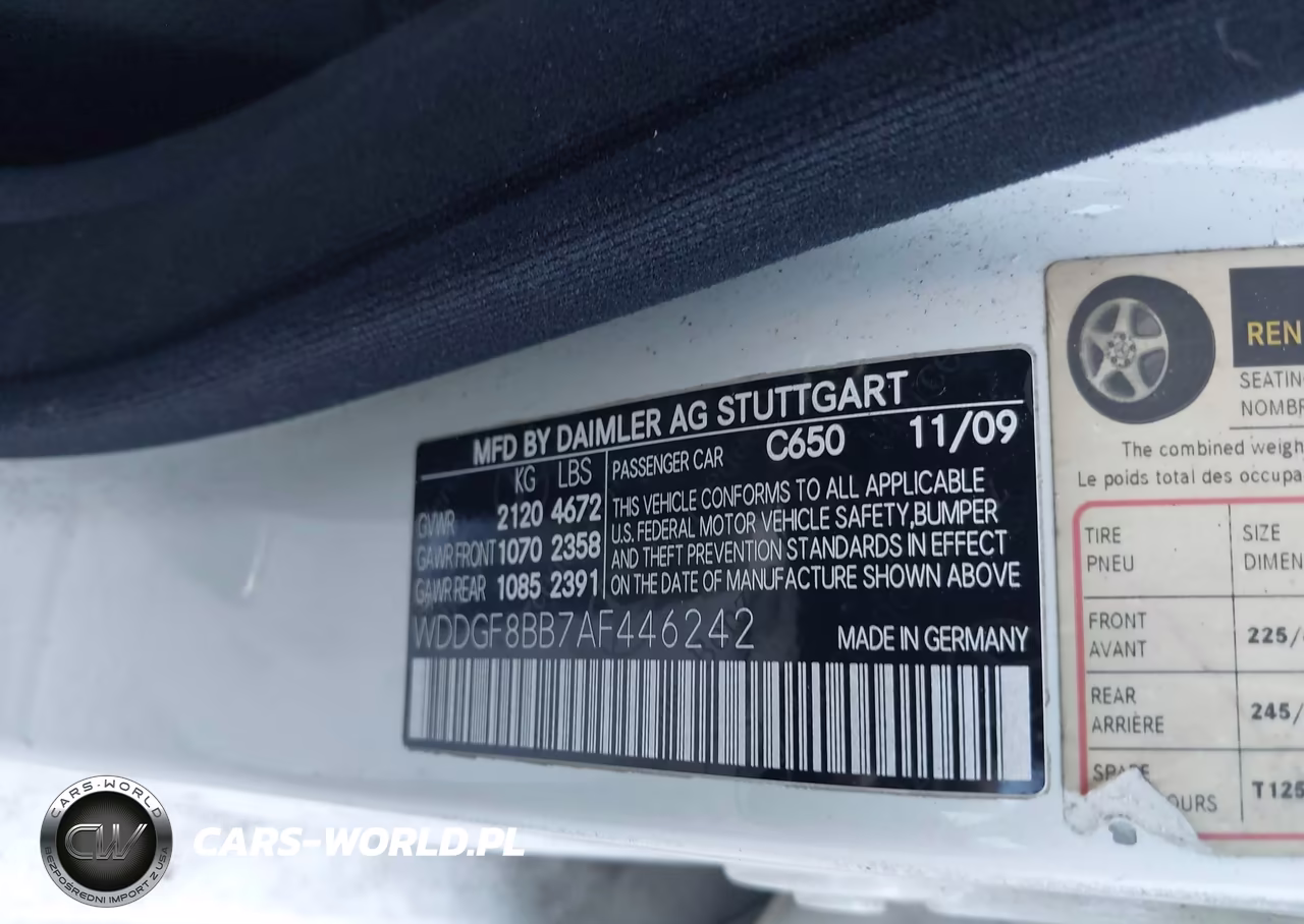 2010 Mercedes-Benz C 300 Sport 4Matic VIN:WDDGF8BB7AF446242 - 9