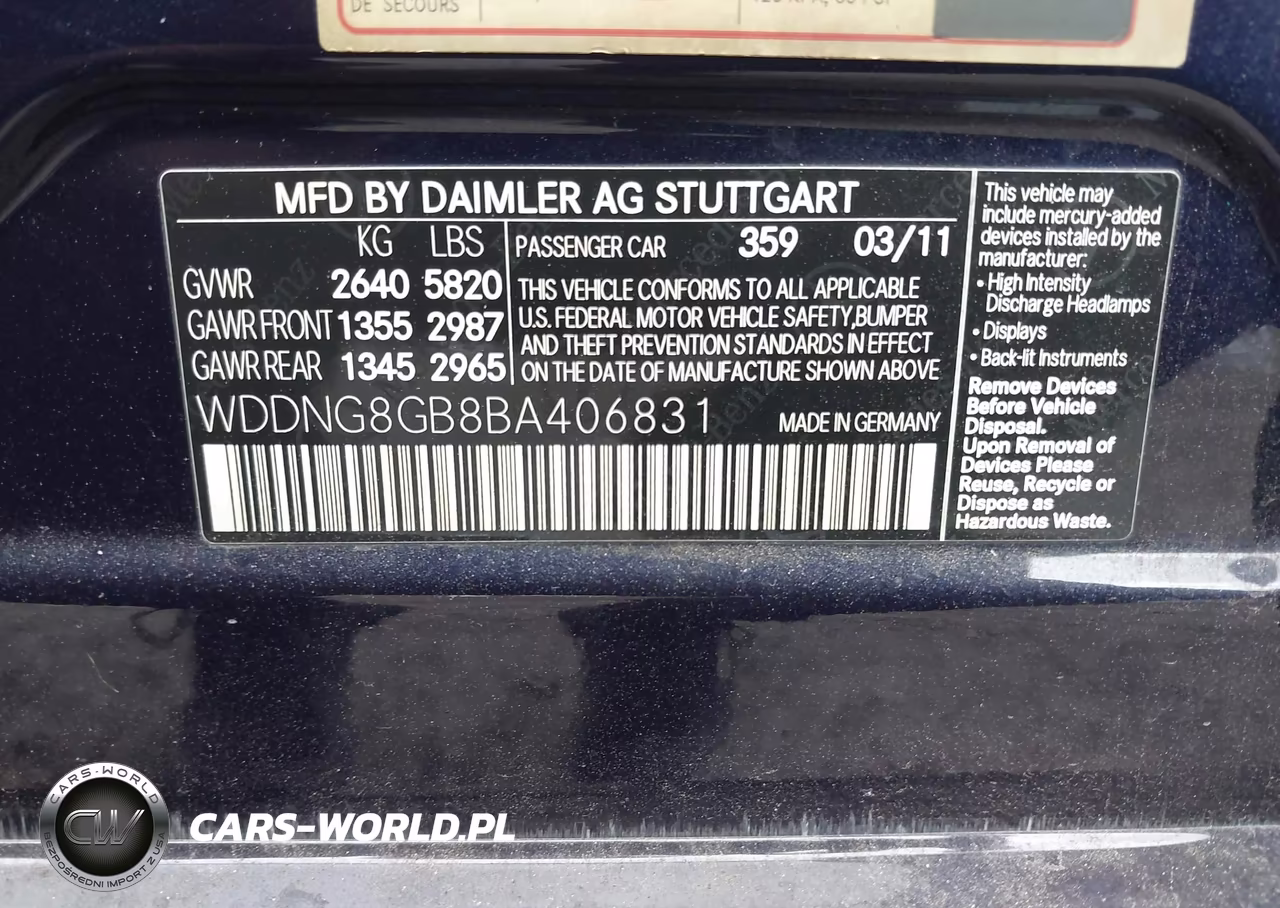 2011 Mercedes-Benz S 550 4Matic VIN:WDDNG8GB8BA406831 - 9