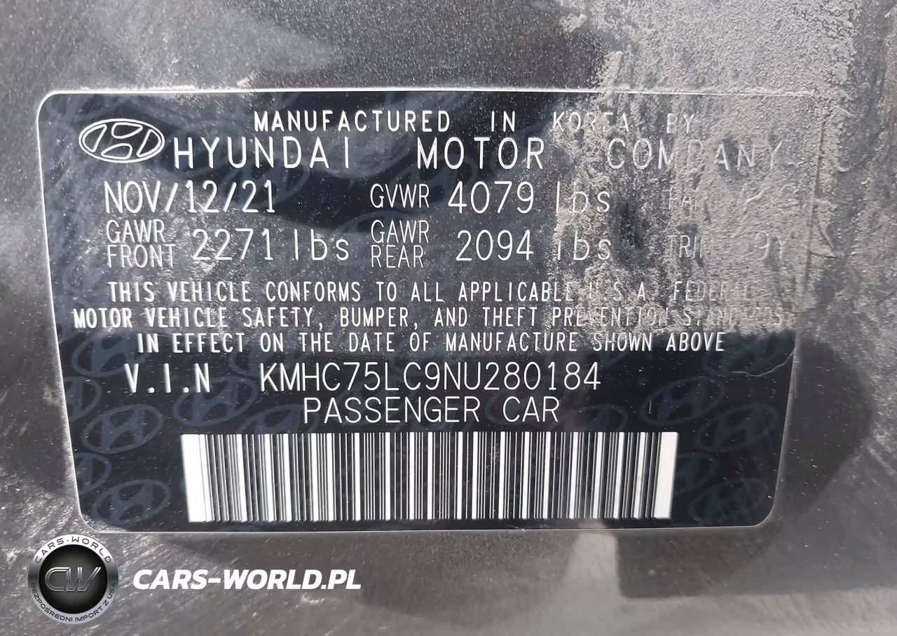 2022 Hyundai Ioniq Hybrid Se VIN:KMHC75LC9NU280184 - 9