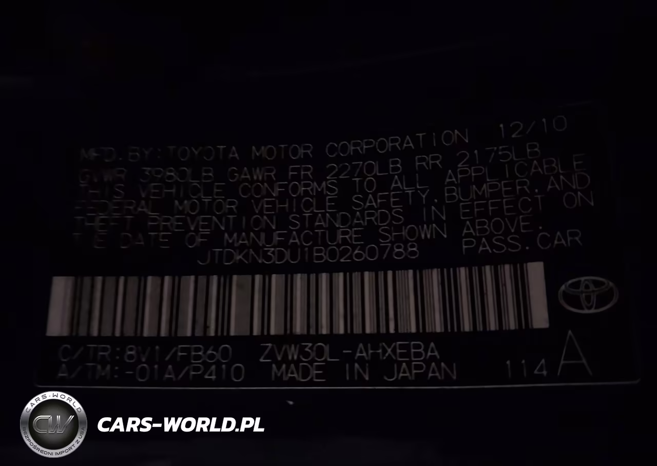 2011 Toyota Prius Two VIN:JTDKN3DU1B0260788 - 9