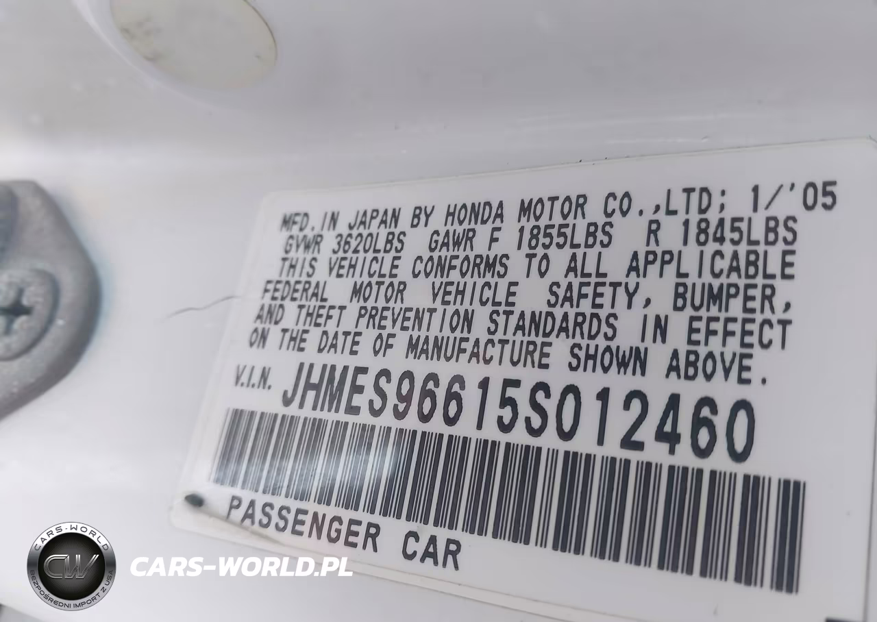 2005 Honda Civic Hybrid VIN:JHMES96615S012460 - 9