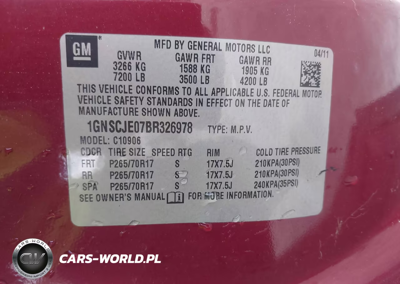 2011 Chevrolet Suburban 1500 Lt1 VIN:1GNSCJE07BR326978 - 9