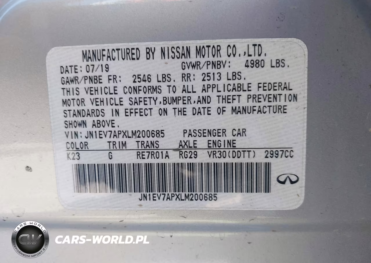 2020 Infiniti Q50 Pure VIN:JN1EV7APXLM200685 - 9