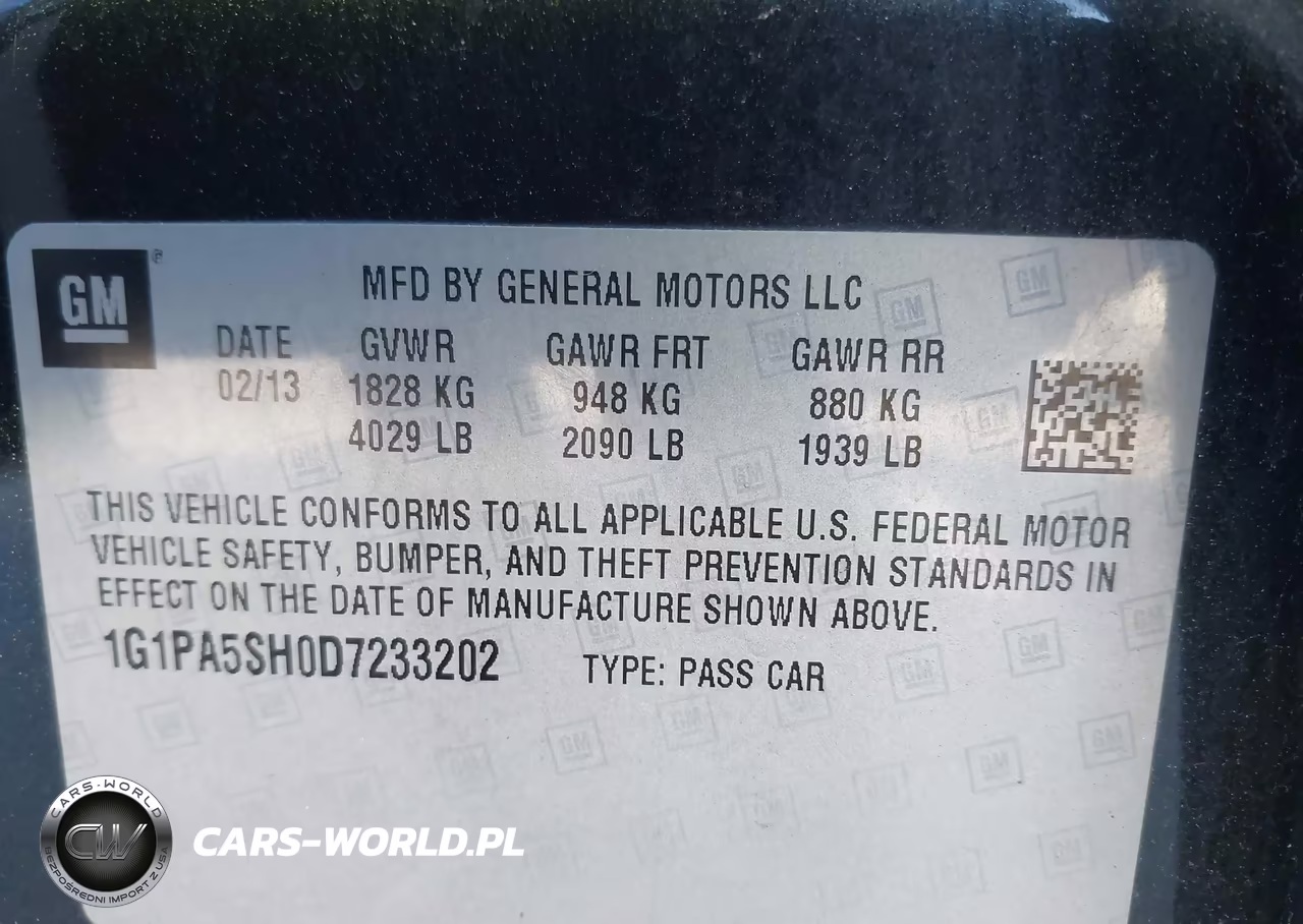 2013 Chevrolet Cruze Ls Auto VIN:1G1PA5SH0D7233202 - 9