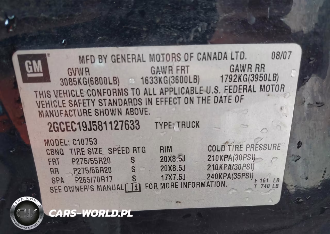 2008 Chevrolet Silverado 1500 Lt2 VIN:2GCEC19J581127633 - 9