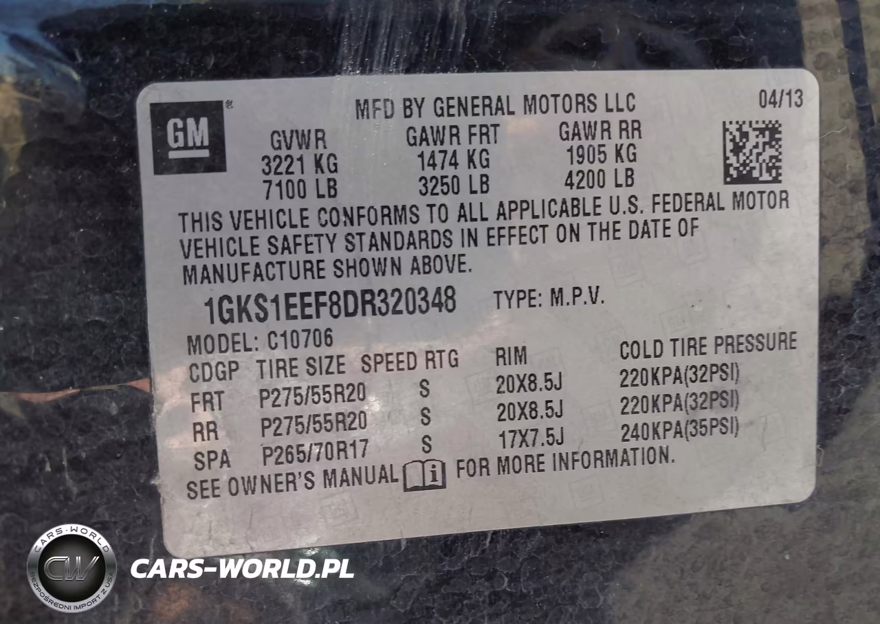2013 GMC Yukon Denali VIN:1GKS1EEF8DR320348 - 9