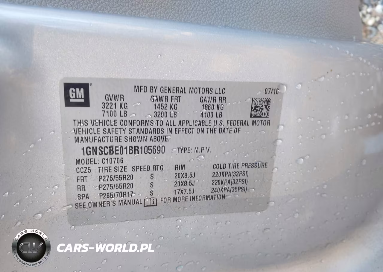 2011 Chevrolet Tahoe Lt VIN:1GNSCBE01BR105690 - 9