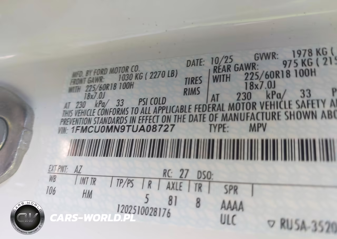 2026 Ford Escape St-Line VIN:1FMCU0MN9TUA08727 - 9