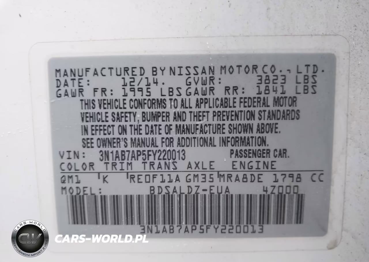 2015 Nissan Sentra Sv VIN:3N1AB7AP5FY220013 - 9