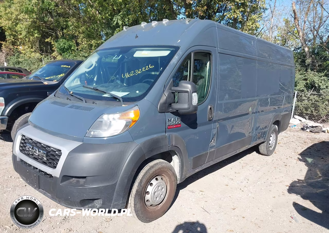 2019 Ram Promaster 3500 Cargo Van High Roof 159 Wb Ext VIN:3C6URVJG8KE542318 - 2