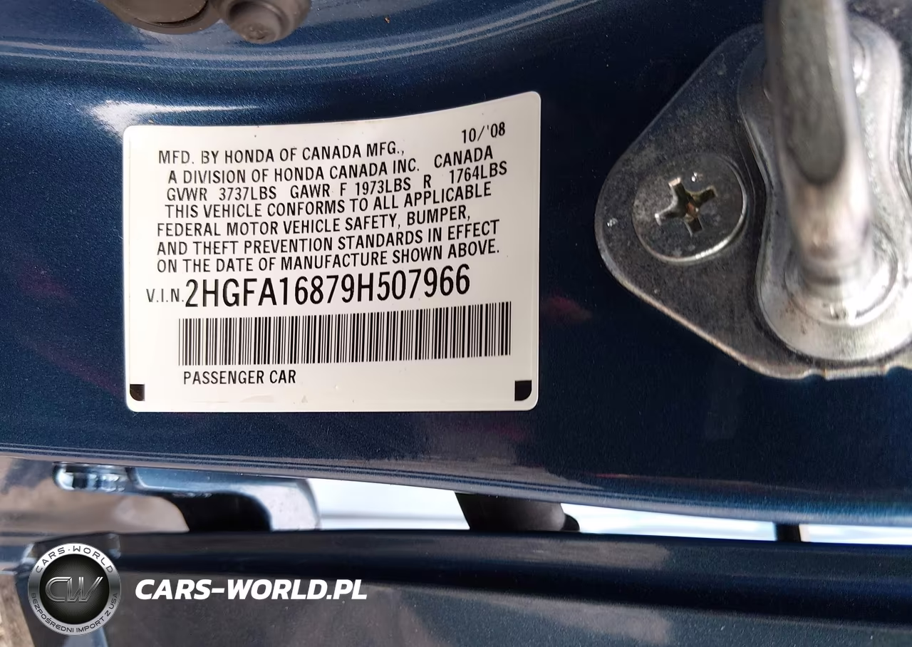 2009 Honda Civic Ex VIN:2HGFA16879H507966 - 9