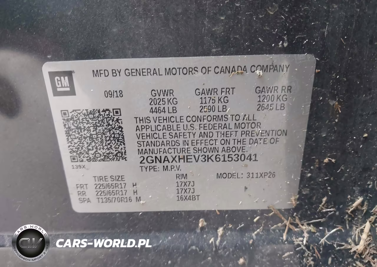 2019 Chevrolet Equinox Ls VIN:2GNAXHEV3K6153041 - 9