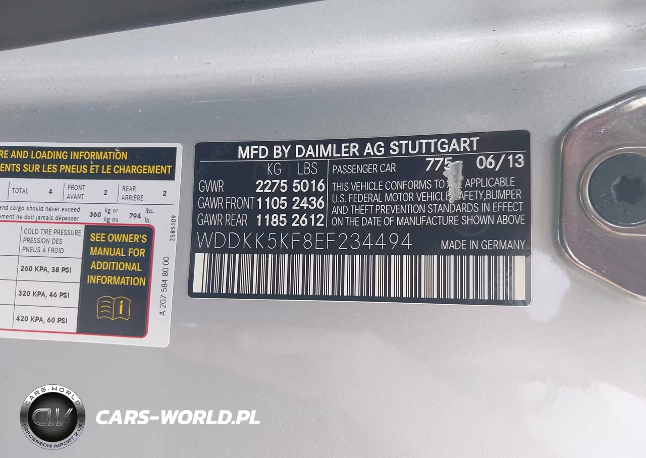 2014 Mercedes-Benz E 350 VIN:WDDKK5KF8EF234494 - 9