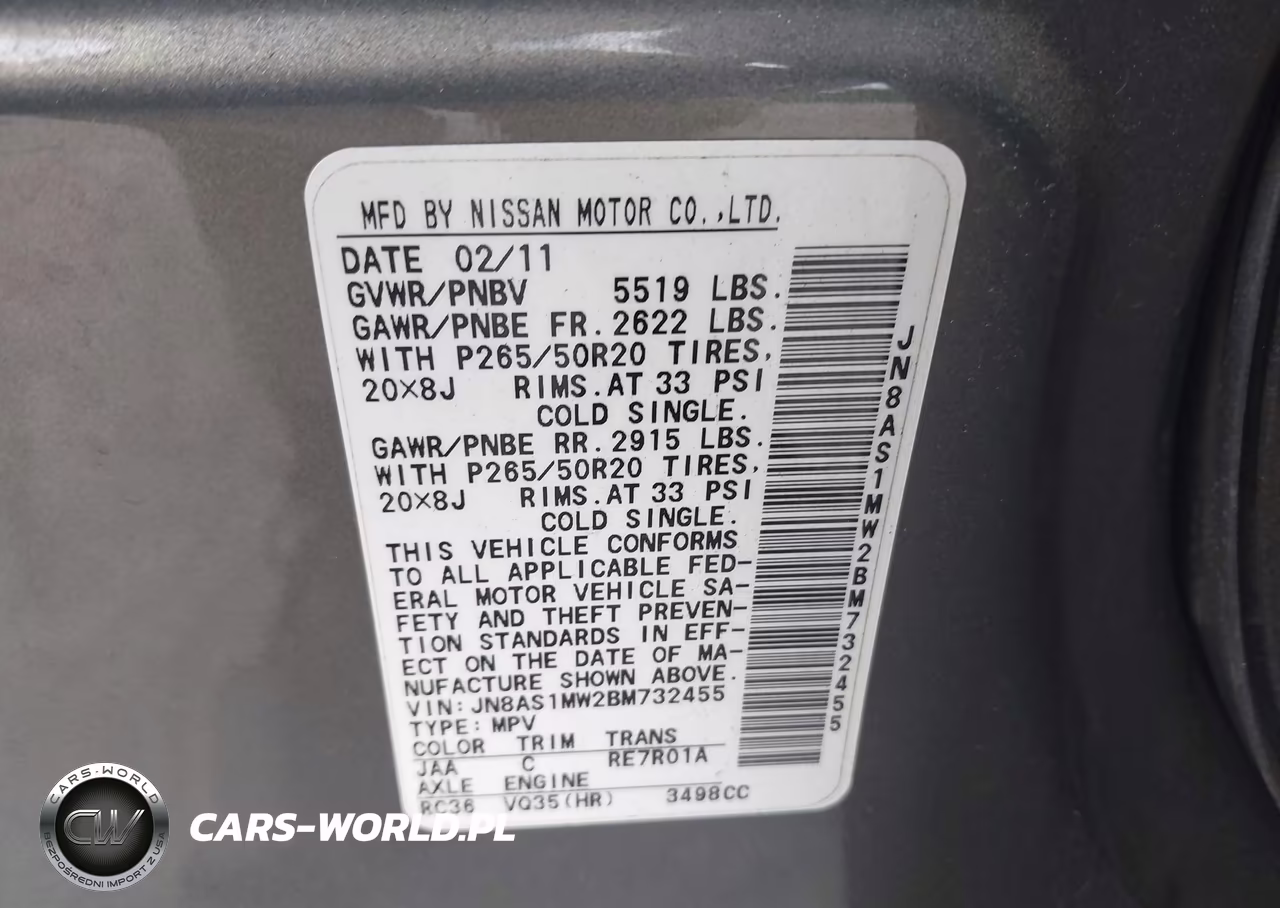 2011 Infiniti Fx35 VIN:JN8AS1MW2BM732455 - 9